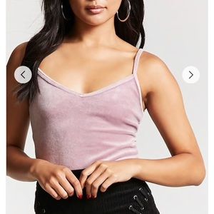 FOREVER 21 Velvet V-Neck Cami